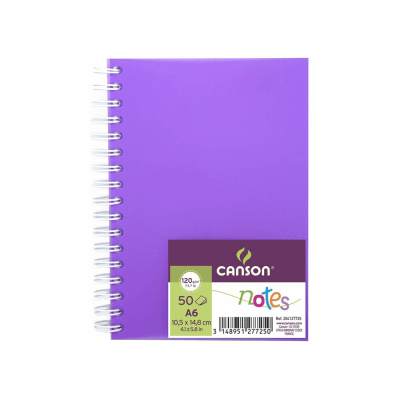 CUADERNO NOTE 10.54 X 14.8 VIOLETA 50 HOJAS