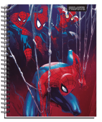 Cuaderno Universitario Proarte 100 hojas 7mm  D/espiral T/extra Dura spiderman1