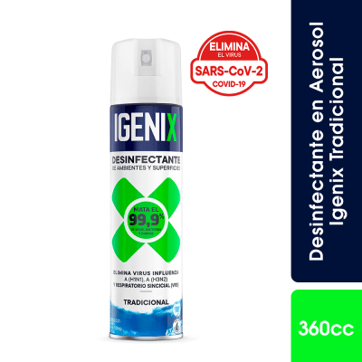 DESINFECTANTE IGENIX TRADICIONAL EN AEROSOL 360 CM3