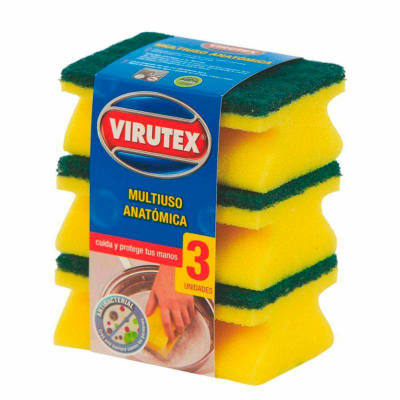 ESPONJA ACANALADA VIRUTEX X3 UNIDADES
