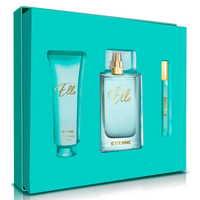 SET ETIENNE PERFUME ELLE 100ML+CREMA MANOS 50ML+ PERFUME 10ML