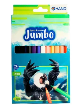LAPICES DE COLORES HAND JUMBO TRIANGULARES 12 COLORES