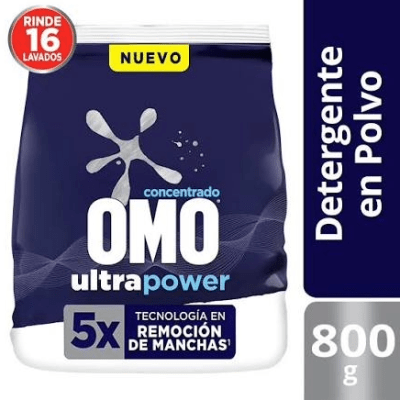 DETERGENTE EN POLVO OMO ULTRA POWER 800 GR