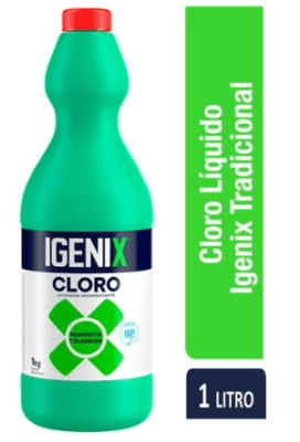 CLORO LIQUIDO CONCENTRADO TRADICIONAL IGENIX 1L