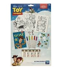 SET PARA COLOREAR TOY STORY 9 HOJAS PARA COLOREAR 1 LAMINA STICKERS 1 CUADERNILLO CROQUIS 5 Marcador
