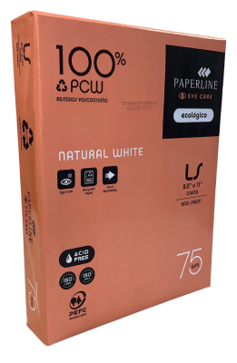 RESMA EYE CARE PAPERLINE ECOLÓGICO CARTA 8.5X11 500HOJAS 75GR