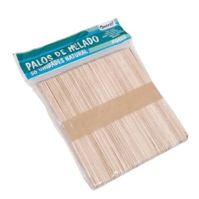 PALOS DE HELADO HAND 50 UNIDADES NATURAL
