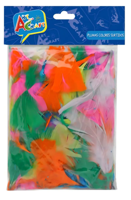 SET DE PLUMAS COLORES SURTIDO ART AND CRAFT 14GR