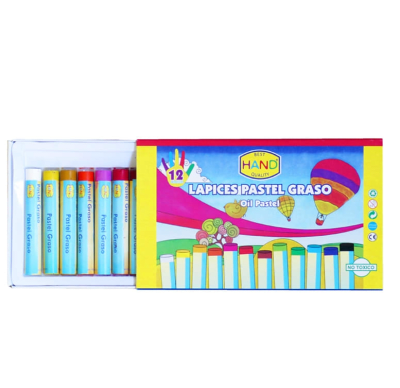 LAPICES PASTEL GRASO HAND 12COLORES