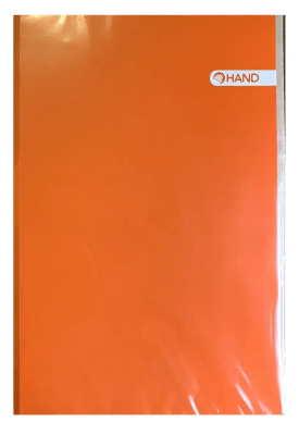 CARPETA PLASTIFICADA HAND NARANJA