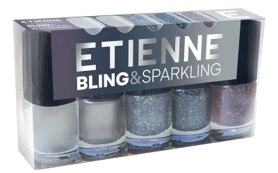 EST ETIENNE ESMALTE 110 BLING Y SPARKLING 5 ESMALTES  DE 11ML C/U