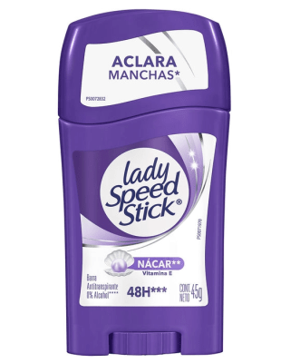 DEO BARRA LADY SPEED STICK NACAR VITAMINA E 0% ALCOHOL 48H  45GR1