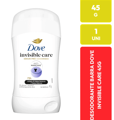 DEO BARRA DOVE  INVISIBLE CARE ANTI-MANCHAS 72H  45GR