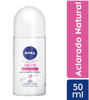 DEO ROLL-ON NIVEA DAMA TONO NATUTAL CLASSIC TOUCH 48H 50ML