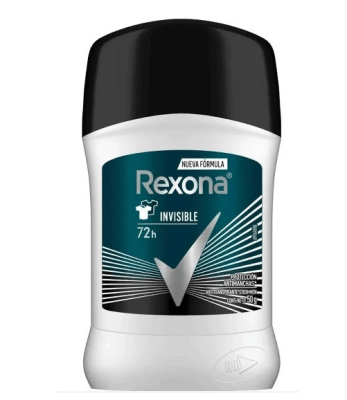 DEO BARRA REXONA INVISIBLE ANTI-MANCHAS  72H 50GR