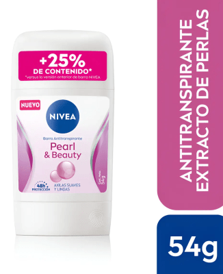 DEO BARRA NIVEA PEARL & BEAUTY 48H 54GR