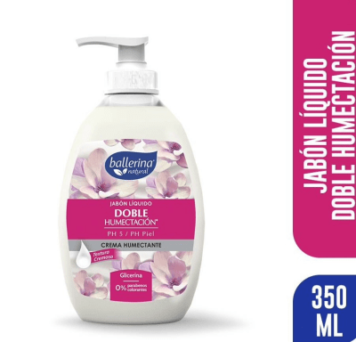JABÓN LIQUIDO  BALLERINA  DOBLE HUMECTACIÓN 350ML