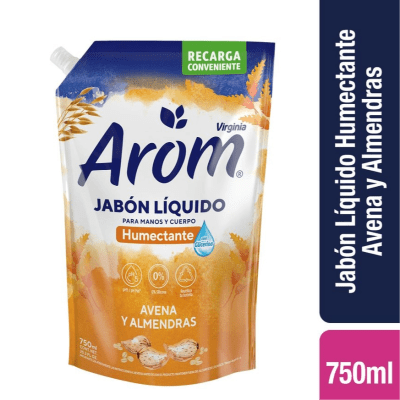 JABÓN LÍQUIDO DOYPACK AROM HUMECTANTE CON GLICERINA AVENA & ALMENDRAS 750CC1
