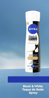 DEO SP NIVEA BLACK WHITE INVISIBLE TOQUE DE SEDA DUAL SHIELD SKIN CLOTHES 72H 0% ALCOHOL 150ML1