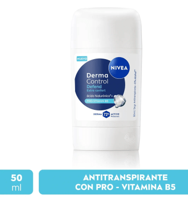 DEO BARRA NIVEA DERMA CONTROL DEFEND EXTRA CONFORT ÁCIDO HIALURÓNICO+PRO VITAMINA B5 72H 0% ALCOHOL1