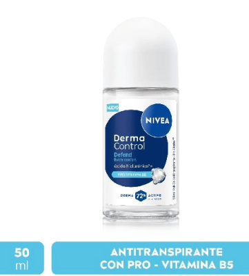 DEO ROLL-ON NIVEA DERMA CONTROL DEFEND EXTRA CONFORT 72H 0% ALCOHOL 50ML1