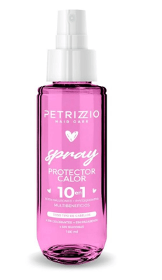 PROTECTOR DE CALOR PETRIZZIO 10 EN 1 CON ÁCIDO HIALURONICO+PHYTOQUERATINA MULTIBENEFICIOS  100ML