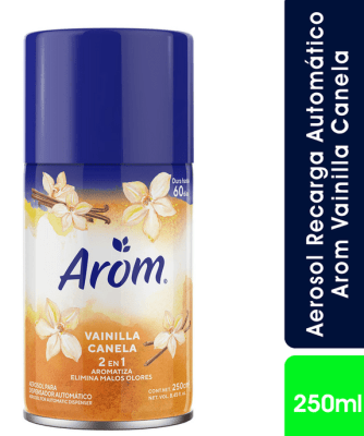AROMATIZANTE AROM VAINILLA CANELA 2 EN 1 250CC PARA DISPENSADOR