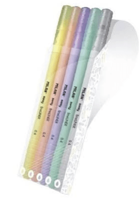 SET DE TIRALINEA MILAN COLORES  PASTEL 4 UNIDADES DE 0.4MM C/U