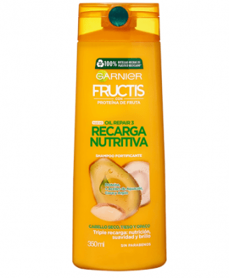 SH GARNIER FRUCTIS OIL REPAIR 3 RECARGA NUTRITIVA  PROTEINA +ACEITES DE AGUACATE, COCO Y ARGÁN 350ML