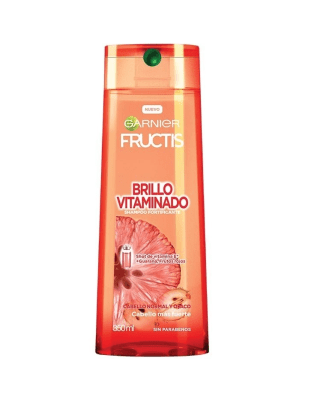 SH GARNIER FRUCTIS BRILLO VITAMINIZADO (REVITALIZANTE) SHOT DE VITAMINA E+GUARANÁ,FRUTOS ROJOS 350ML