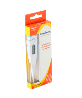 TERMÓMETRO CLÍNICO DIGITAL CON ALARMA CRANBERRY