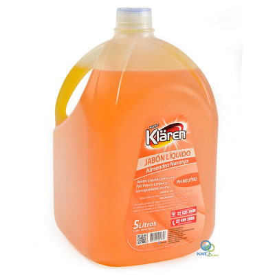 JABÓN LIQUIDO KLAREN ALMENDRA NARANJA PH NEUTRO 5L