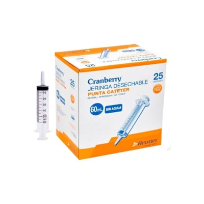 JERINGA DESECHABLE PUNTA CATETER 60ML 25 UNIDADES CRANBERRY1