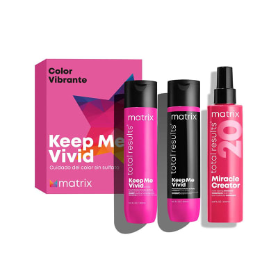 PACK MATRIX KEEP ME VIVID SHAMPOO+ACONDICIONADOR+SPRAY1