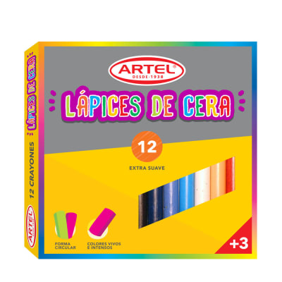 LAPICES DE CERA ARTEL 12 COLORES