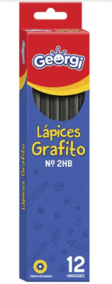 LAPICES GRAFITO GEORGI HB N°2 HEXAGONAL 12UNDS1