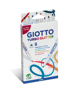 CAJA LAPIZ GIOTTO TURBO GLITTER X 8 UNIDADES