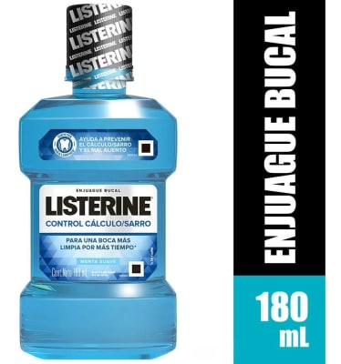 ENJUAGUE BUCAL LISTERINE CONTROL CÁCULO SARRO MENTA SUAVE 180ML1