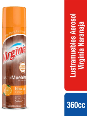 LUSTRA MUEBLE AEROSOL VIRGINIA NARANJA 360CC
