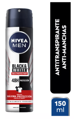 DESODORANTE SPRAY NIVEA MEN BLACK WHITE MAX PROTECTION 150ML