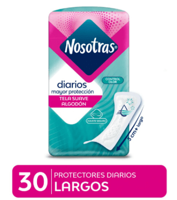 PROTECTOR DIARIO LARGOS X30 UNIDADES NOSOTRAS1