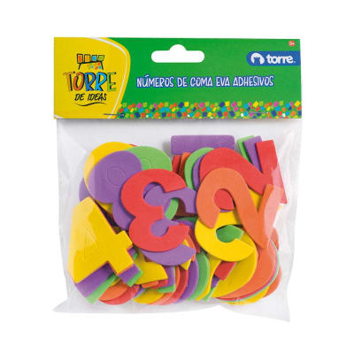 SET NUMEROS GOMA EVA ADHESIVOS TORRE