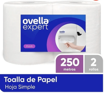 PACK TOALLA DE PAPEL OVELLA 2X250MTS H/S
