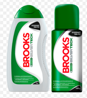 PACK TALCO BROOKS SILVER TECK SPRAY PARA PIES 100ML + TALCO 80 GRS