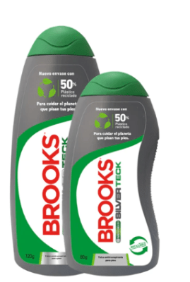 PACK TALCO BROOKS SILVER TECK 120GRS + 80GRS