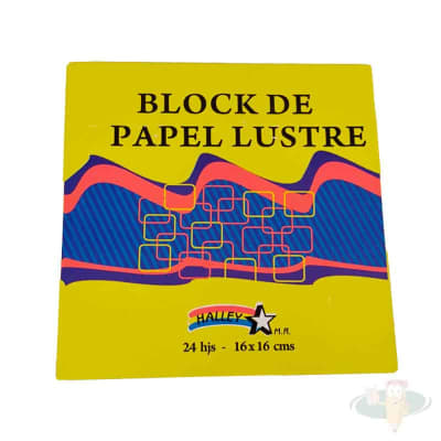 BLOCK PAPEL LUSTRE HALLEY 16X16 24 HOJAS
