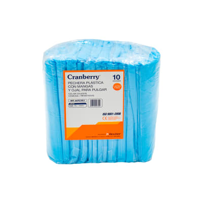 PECHERA PLÁSTICA CON MANGAS Y OJAL PARA PULGAR 10 UNIDADES1