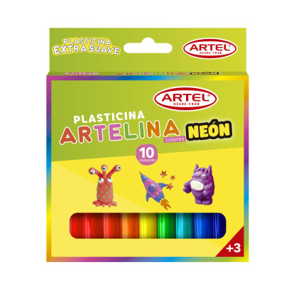 Plasticina Artel Neón 10 colores