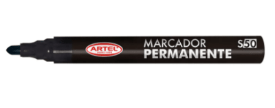 Plumón Artel Permanente punta redonda negro1