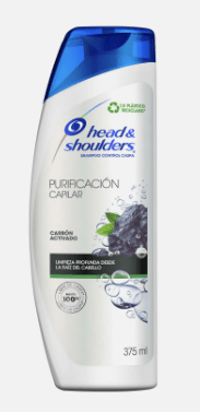 SHAMPOO HEAD Y SHOULDERS PURIFICACION CAPILAR CARBON ACTIVADO 375 ML